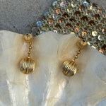 Gold 80s earrings