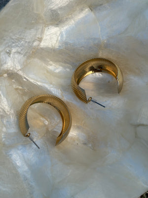 Gold 80s earrings