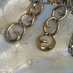 Gold 80s earrings