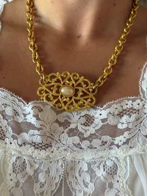 Leslie block necklace