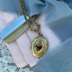 Floral locket necklace