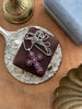 Sterling rhodolite garnet cross pendant