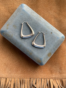 Sterling triangle hoops