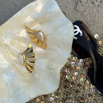 Gold 80s earrings