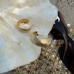 Gold 80s earrings