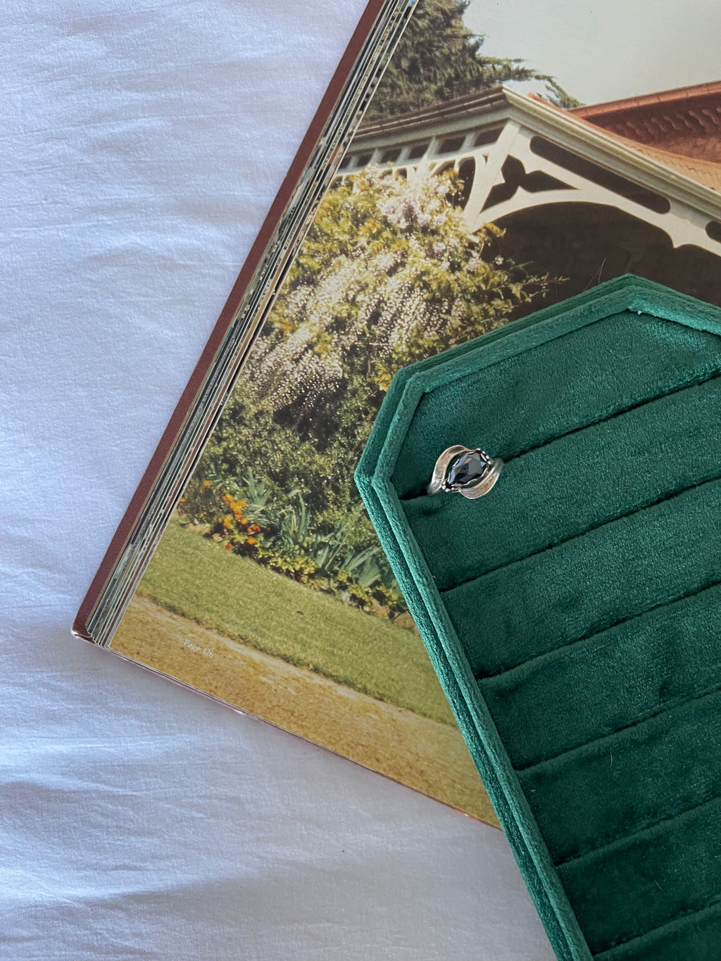 Mid century hematite cocktail ring