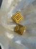 Gold 80s clip on earrings