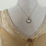 925 heart locket necklace