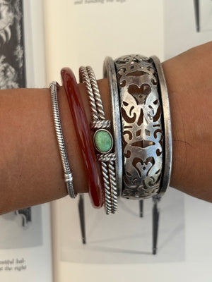 Sterling kingman turquoise cuff