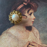Vintage costume pearl earrings