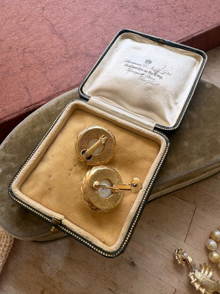 Gold tone Pearl earrings