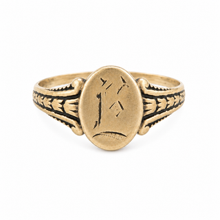 Gold filled E Signet
