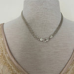 Sterling heart clasp necklace