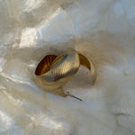 Gold 80s earrings