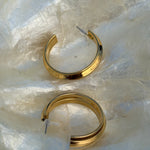 Gold 80s earrings