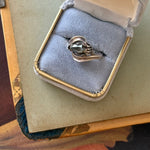 Mid century hematite cocktail ring