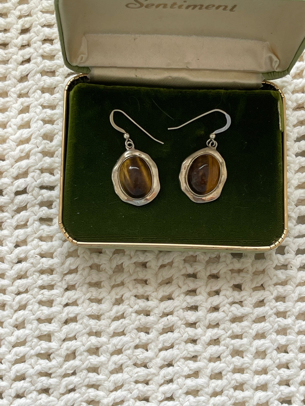 Tigers eye earrings