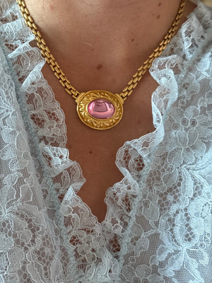 Pink cabochon
