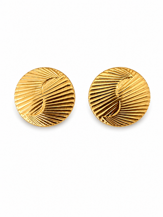 Ridged Crescent Earrings