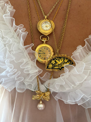 Clock pendant necklace