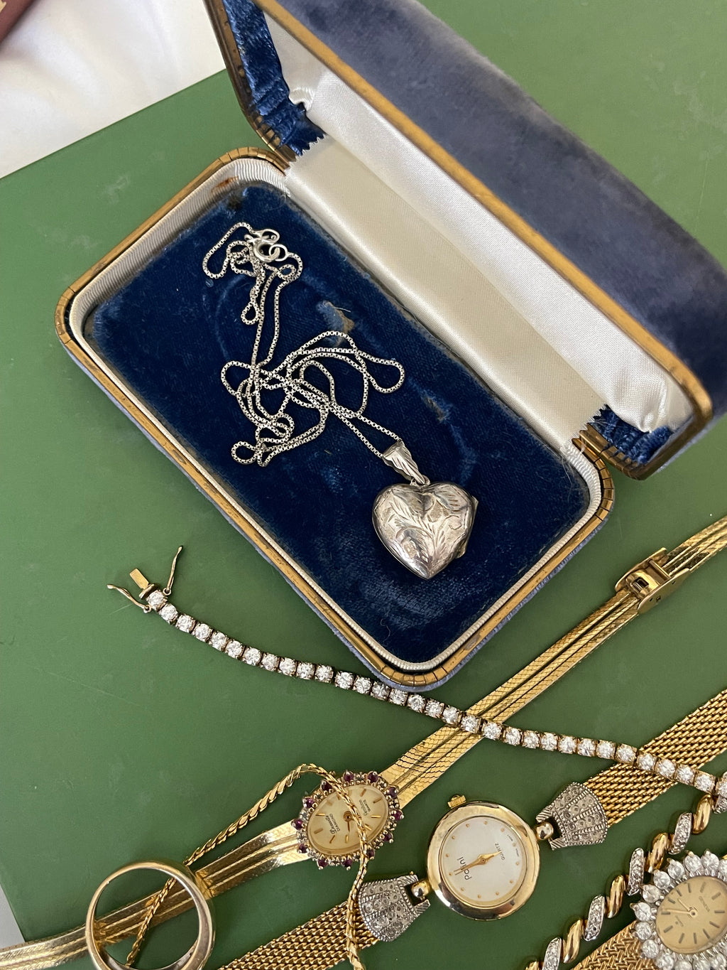 925 heart locket necklace