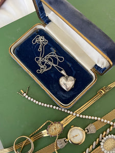 925 heart locket necklace