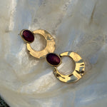 Gold 80s earrings