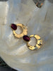Gold 80s earrings