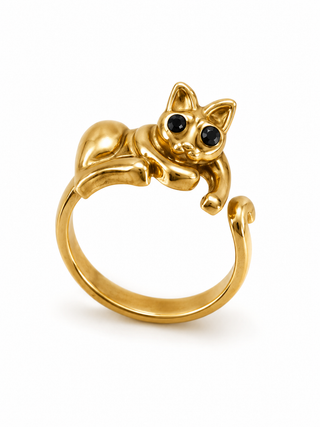 Bronze cat ring