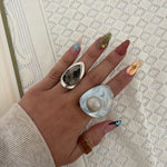 Natural hard stone ring