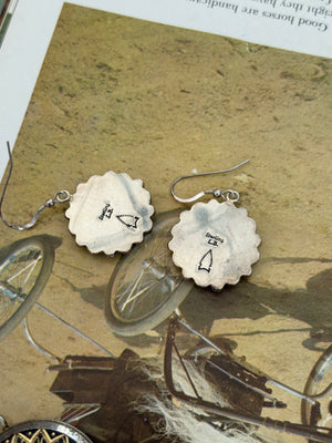 Turquoise sunburst Navajo earrings