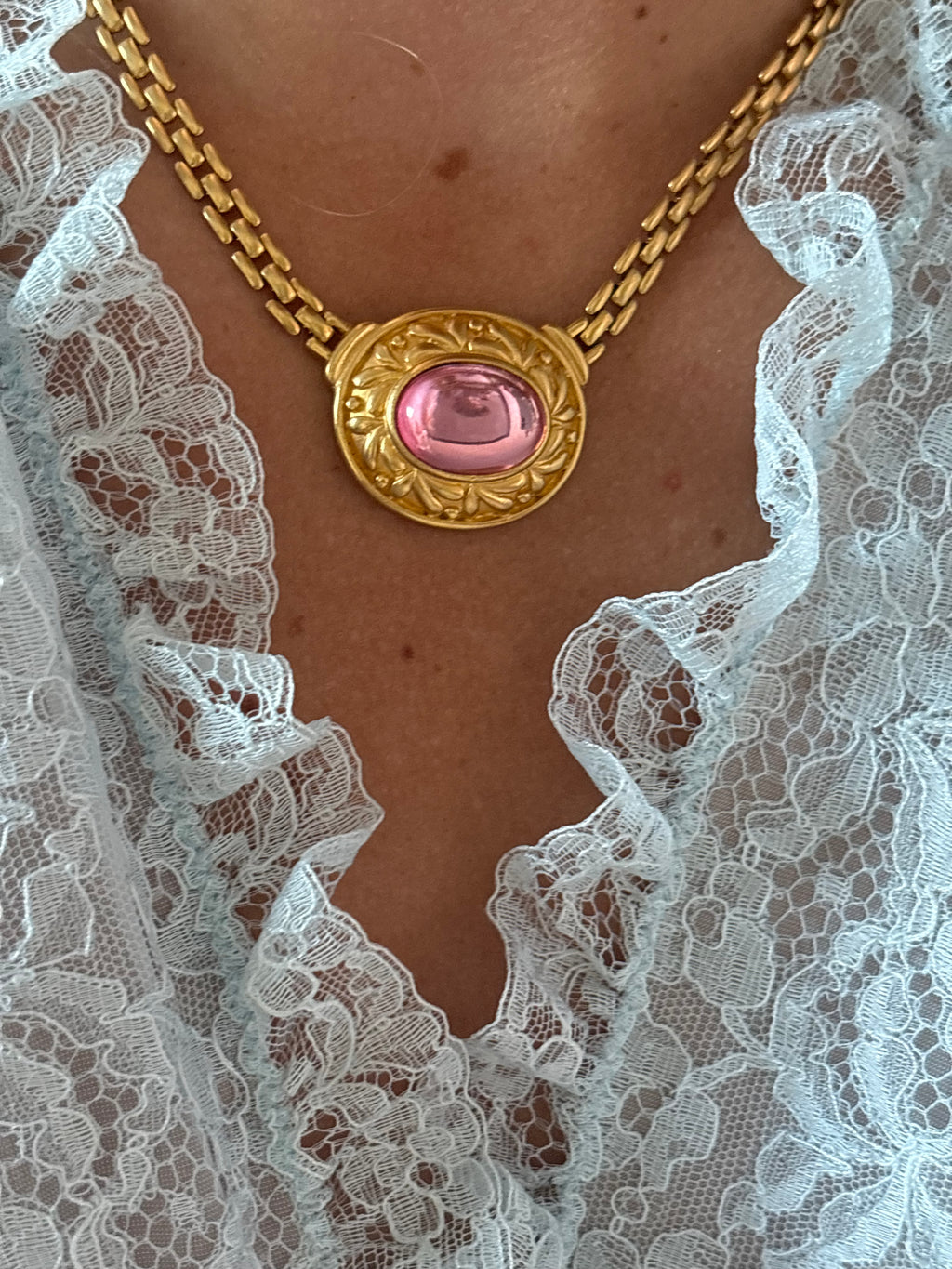 Pink cabochon