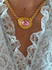 Pink cabochon