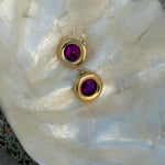 Gold 80s earrings