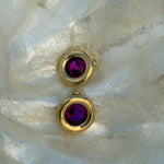 Gold 80s earrings