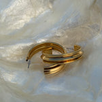Gold 80s earrings