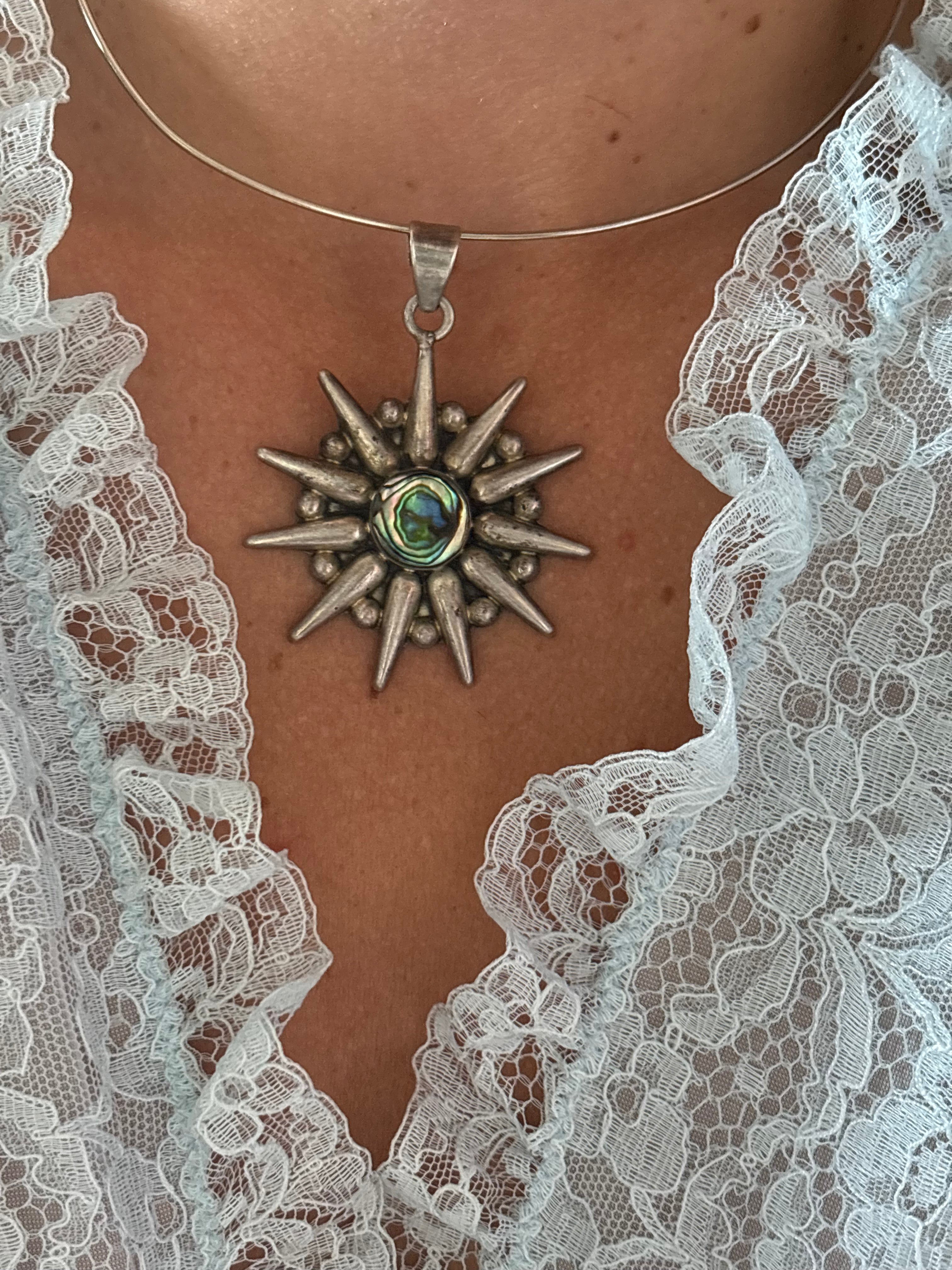 Abalone pendant necklace