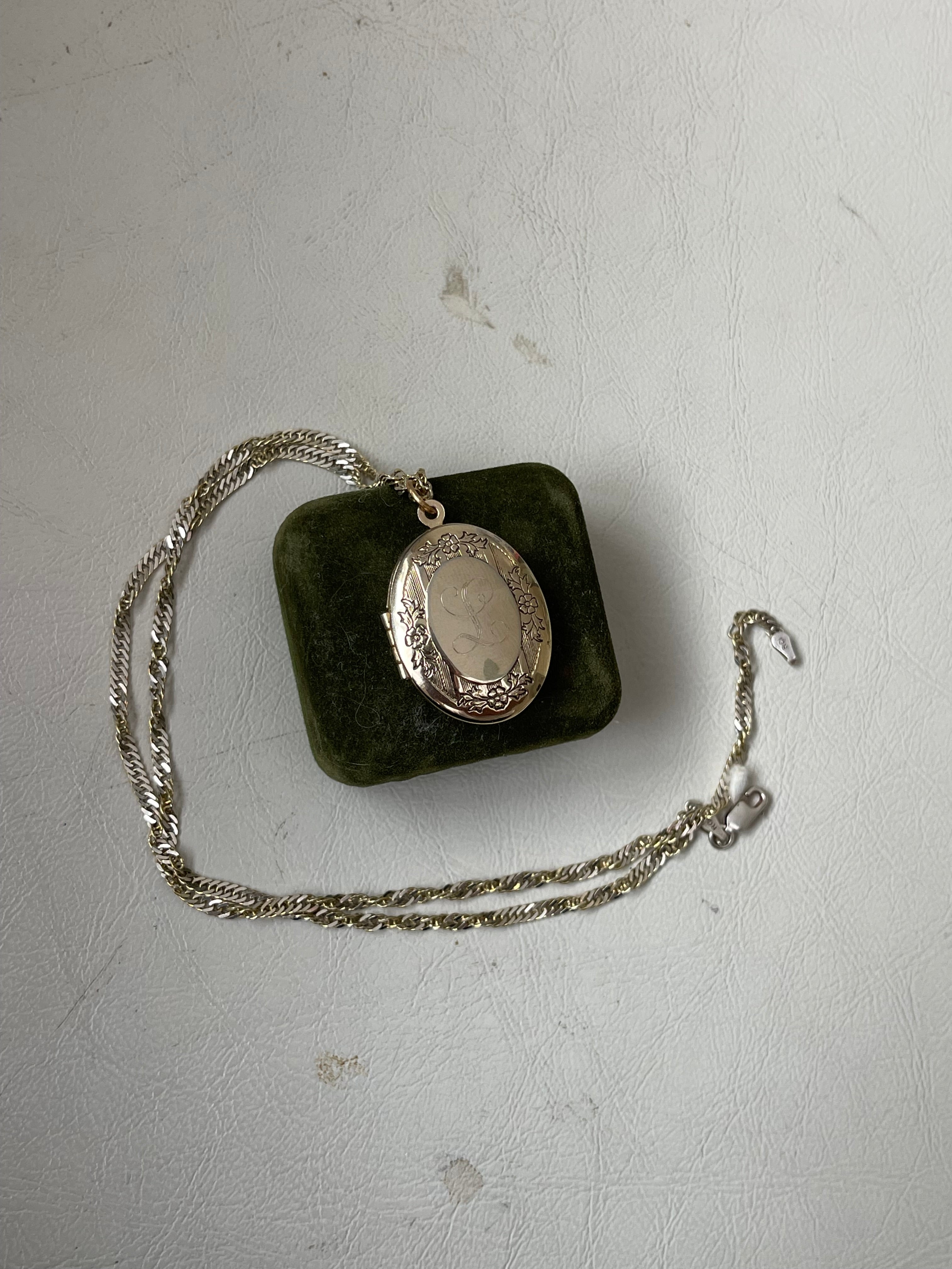L locket necklace