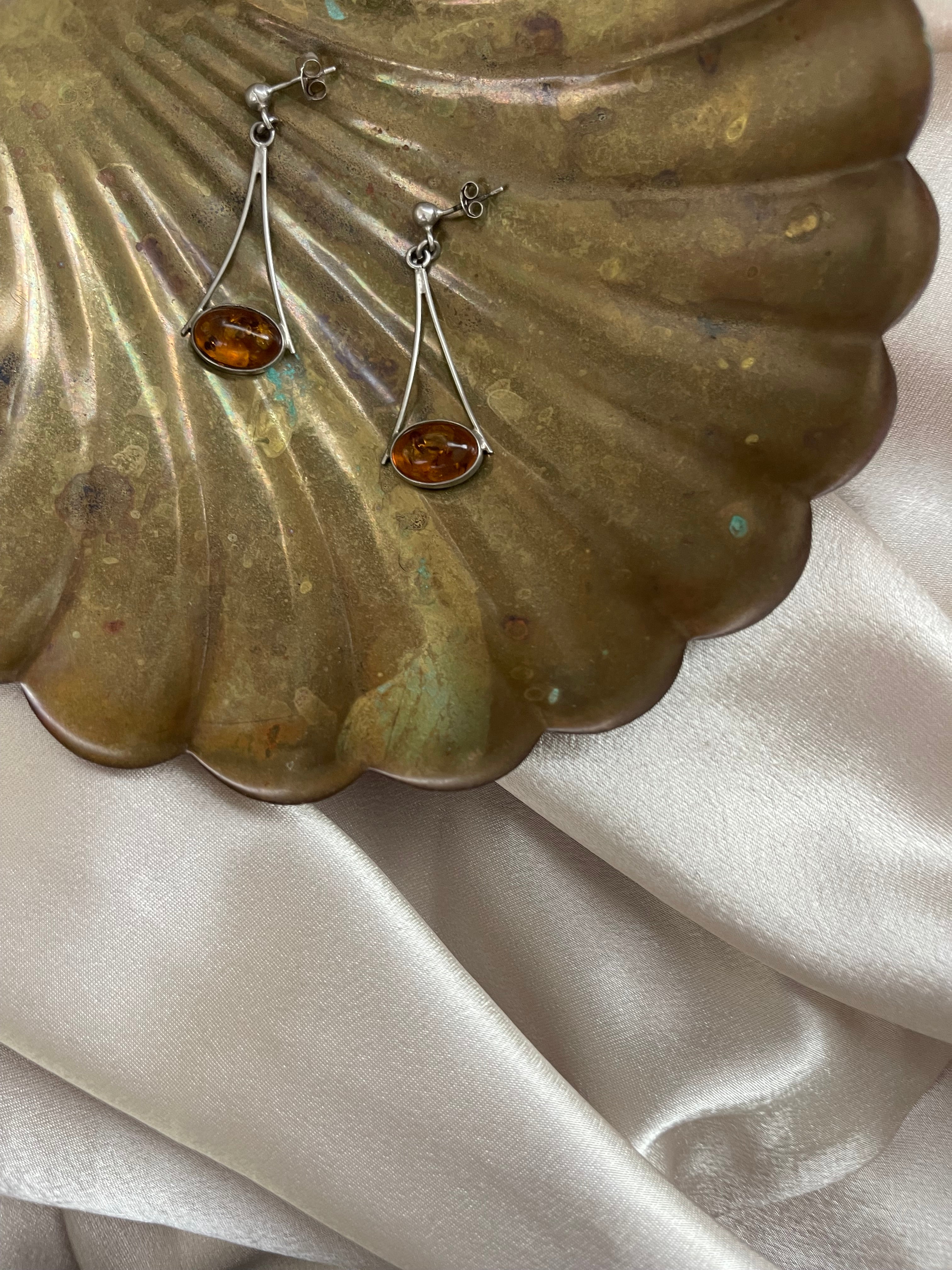 Amber earrings