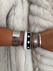 Polka dot lucite bangle