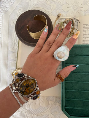 925 Amber cuff bracelet