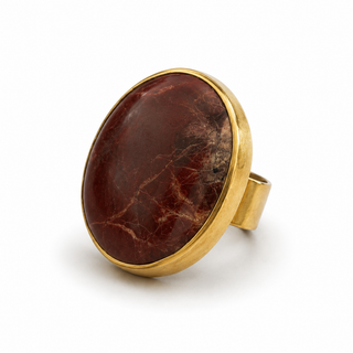 Handcrafted Colombian Bronze Jasper Statement Ring