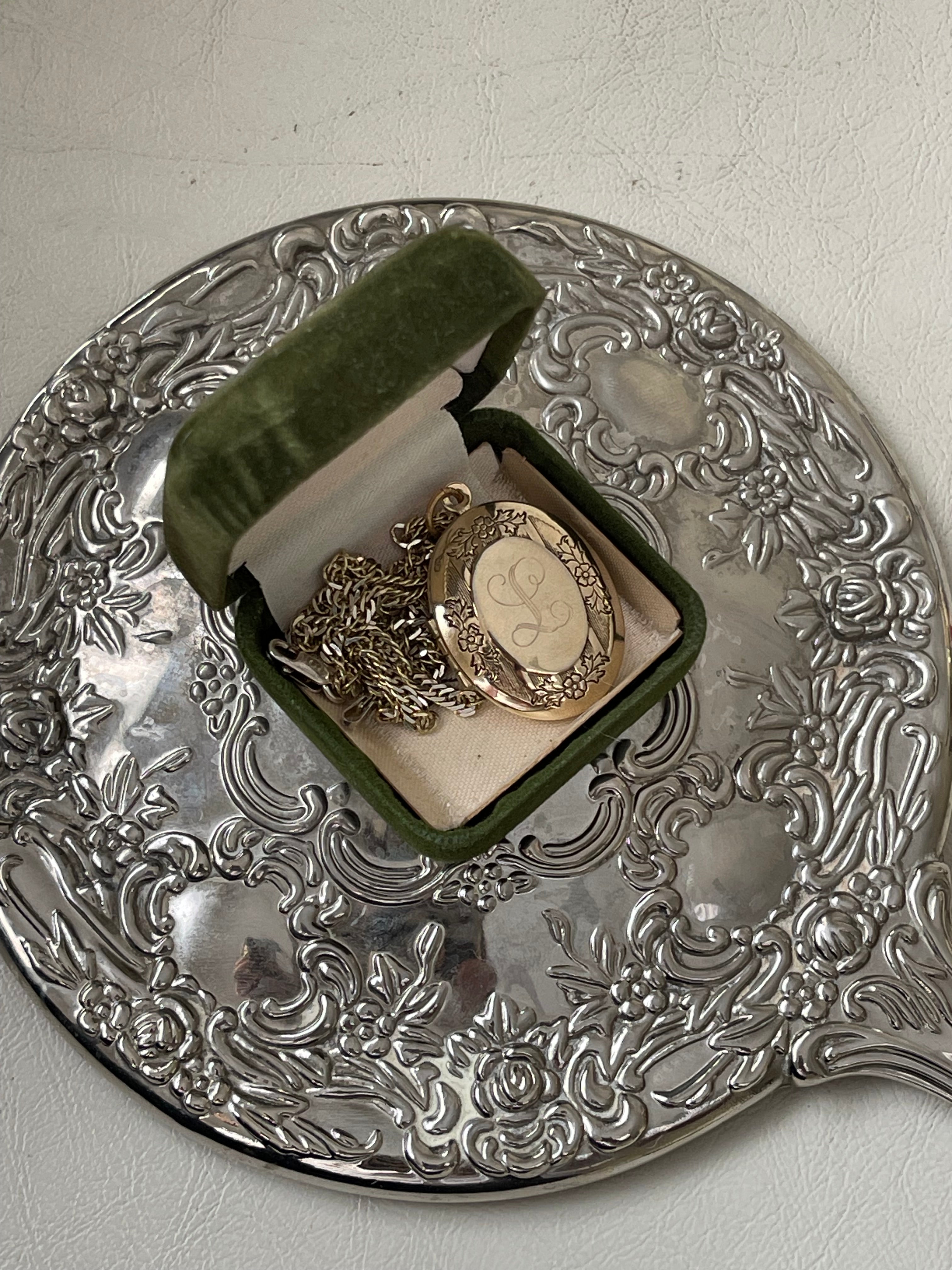 L locket necklace