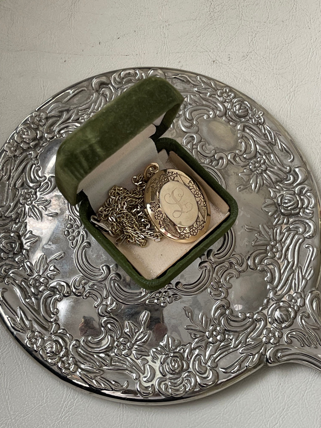 L locket necklace