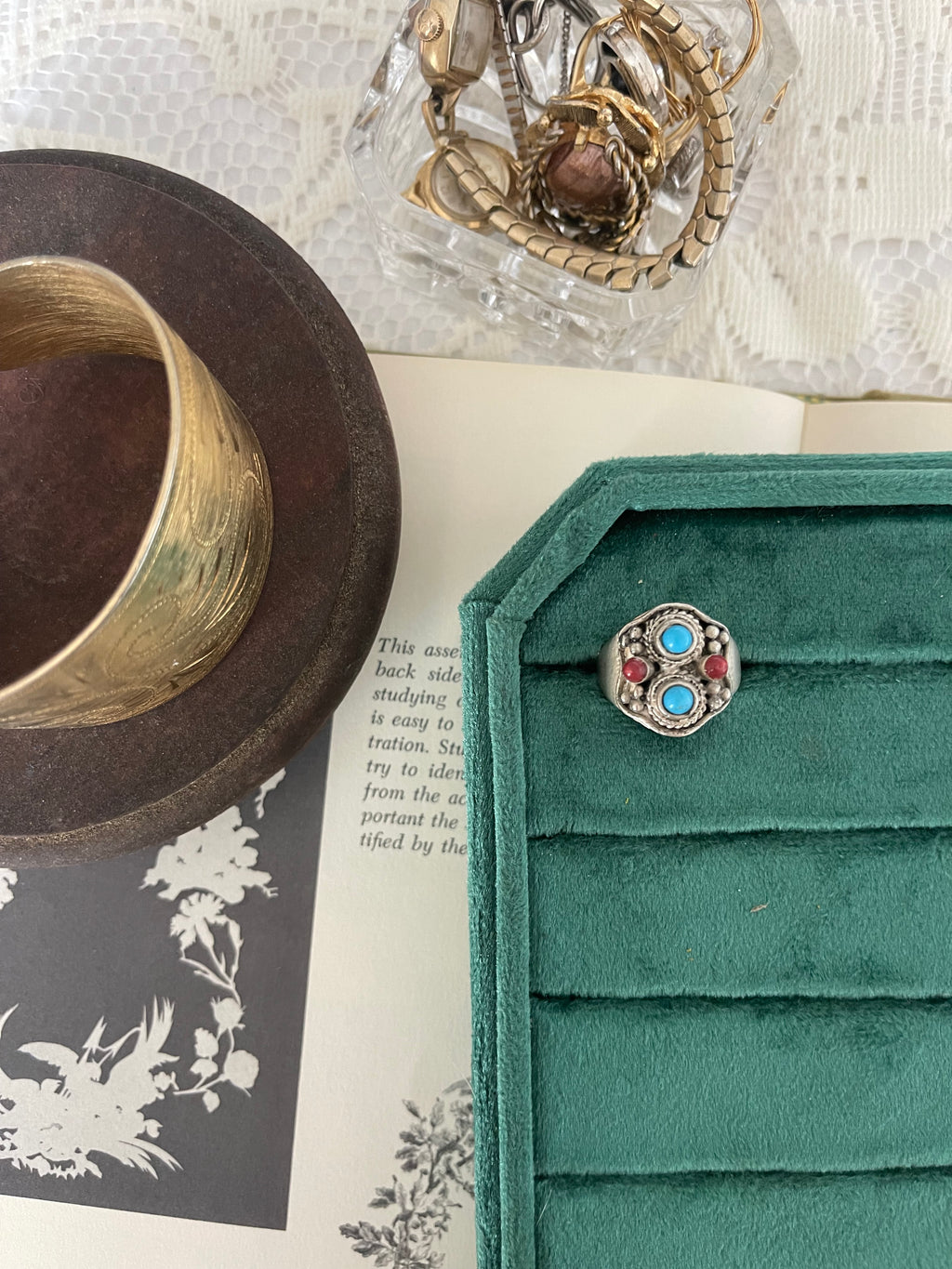 Turquoise and red coral
