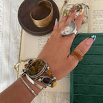 925 Amber cuff bracelet