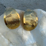 Gold 80s earrings