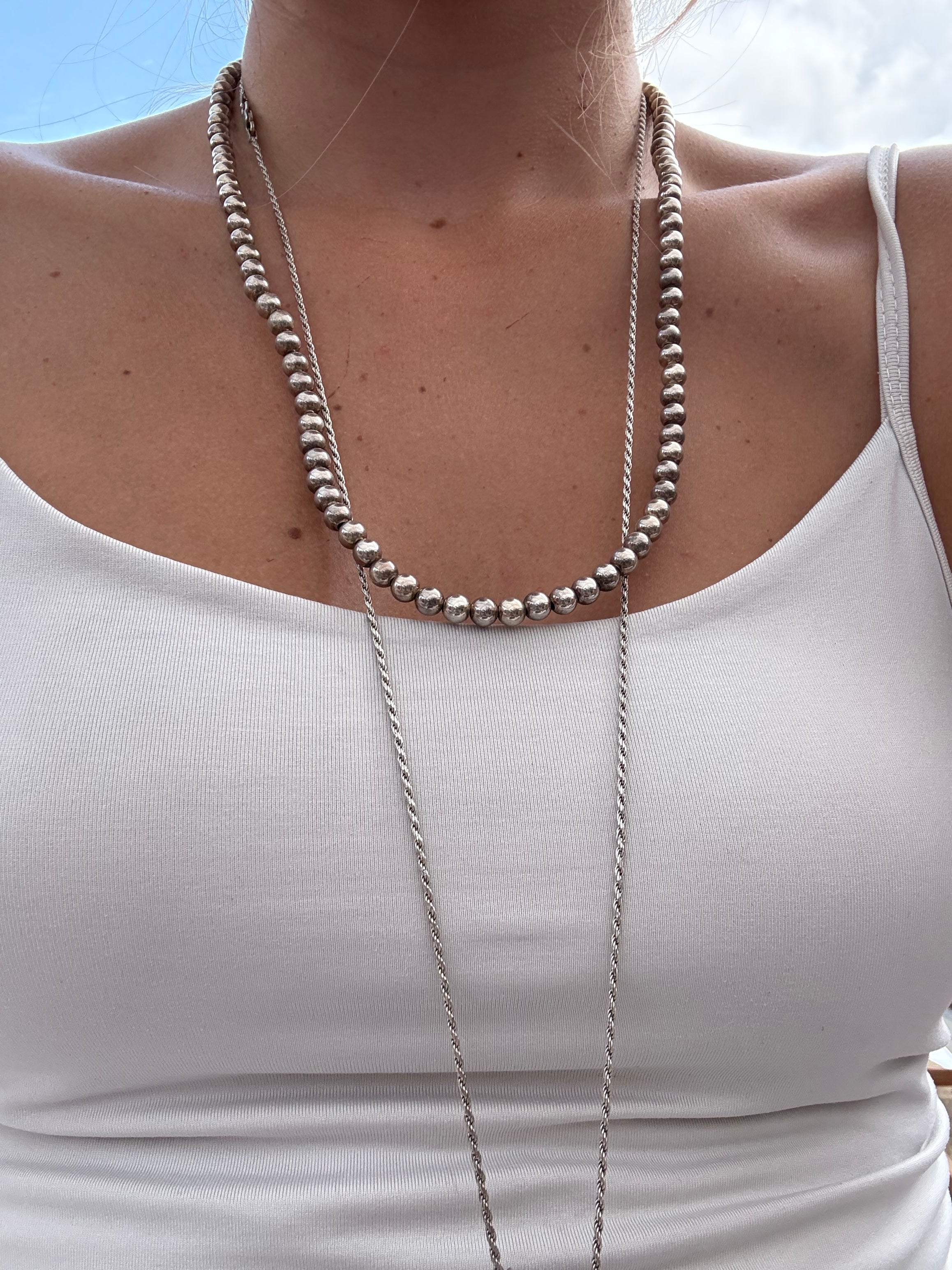 Sterling ball chain necklace
