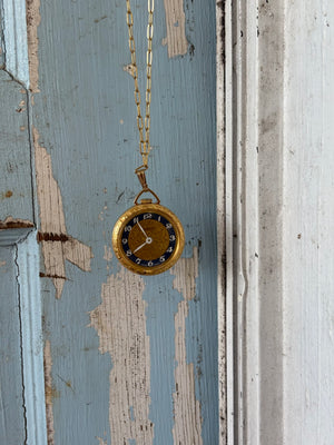 Clock pendant necklace
