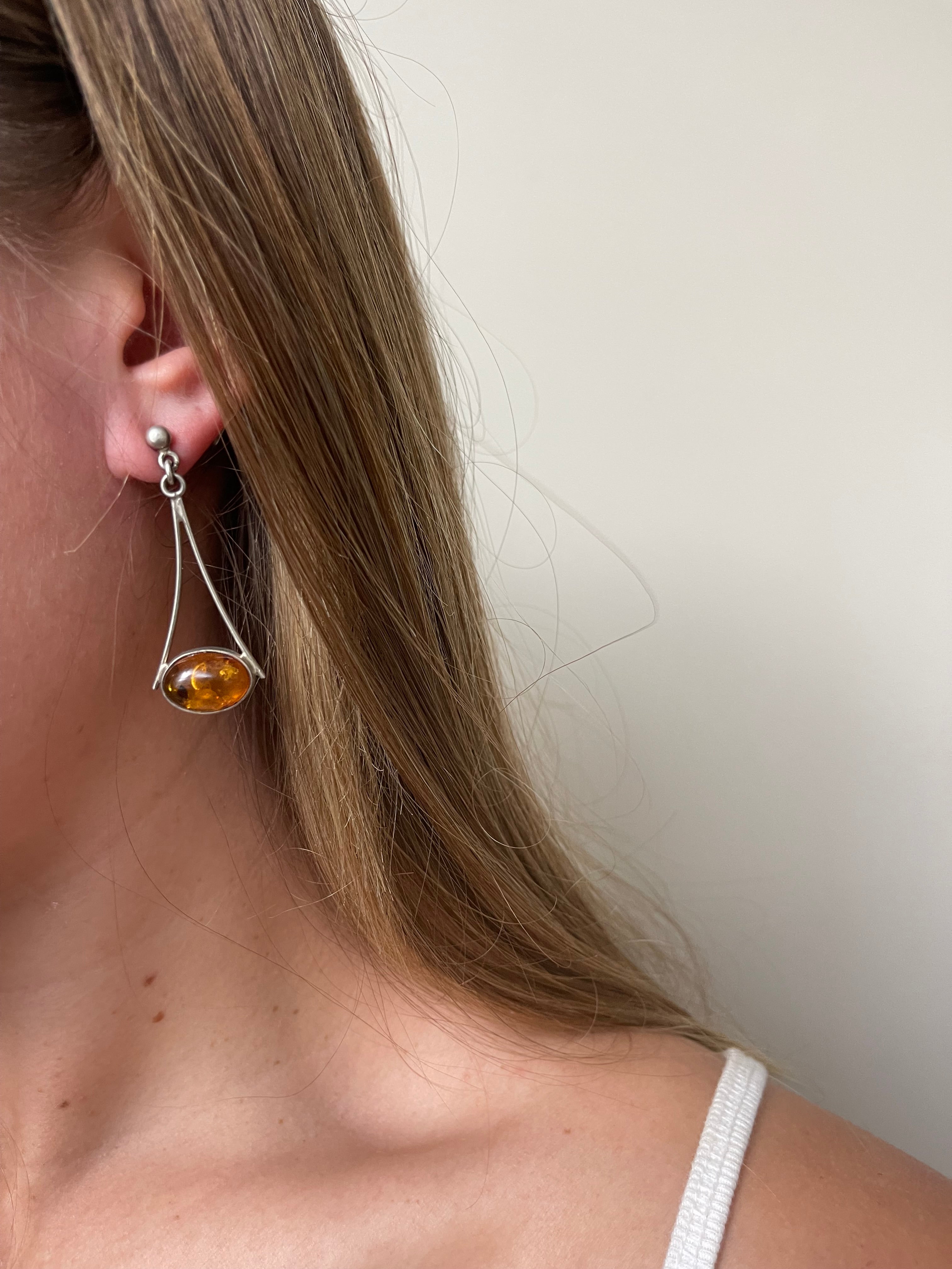 Amber earrings